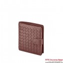 Bottega Veneta 114073 V001N 2201 Intrecciato Nappa Flap French Wallet Maroon Tl17419Fh96