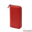 Bottega Veneta 114076 V001N 7501 Intrecciato Nappa Zip Around Wallet Fire Tl17428pA42