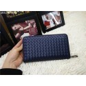 Bottega Veneta Intrecciato Calfskin Zip Around Wallet BV5815 Blue Tl17256OG45