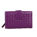 Bottega Veneta Intrecciato Nappa Flap French Wallet BV2155 Purple Tl17301TP23