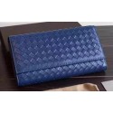 Bottega Veneta Intrecciato Nappa Tri-Flod Wallet BV150507 RoyalBlue Tl17236tL32