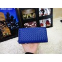 Bottega Veneta Intrecciato Nappa Zip Around Wallet BV5808 Blue Tl17247yk28