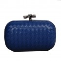 Bottega Veneta Intrecciato Sheepskin Impero Ayers Knot Clutch 11308 RoyalBlue Tl17205ki86