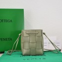 Bottega Veneta Small Cassette Bucket Bag 680218 Travertine Tl16717dw37