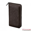 Copy Best Bottega Veneta 275064 V001N 2040 Intrecciato Nappa Zip Around Wallet Ebano Tl17389Qc72