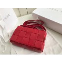 Fake 1:1 Bottega Veneta Sheepskin Weaving Original Leather 578004 red Tl17083YK70