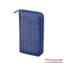 Fake Bottega Veneta 114076 V001N 4223 Intrecciato Nappa Zip Around Wallet Sapphire Tl17434eZ32