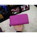 Fake Bottega Veneta Intrecciato Nappa Zip Around Wallet BV5808 Rose Tl17240kw88