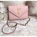 Fake Yves Saint Laurent Monogramme Calf leather cross-body bag 2569 pink Tl15050kw88