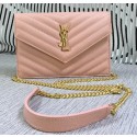 Imitation 1:1 YSL Classic Monogramme Flap Bag Cannage Pattern Y377828S Pink Tl15253LT32