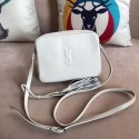 Imitation AAA SAINT LAURENT Lou linen camera bag 97641 white Tl14978RP55