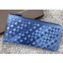 Imitation Bottega Veneta Intrecciato Leather Clutch BV144077 Blue Tl17178Tm92