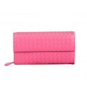 Imitation Bottega Veneta Intrecciato Nappa Continental Wallet 5809 Peach Tl17313Ug88