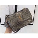 Imitation SAINT LAURENT Monogram Sunset medium Snake Leather cross-body Bag 442906 Gold Tl14919Fo38