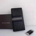 Knockoff Bottega Veneta Woven Wallet Calfskin Leather BV1730 Black Tl17224eF76