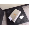 Knockoff High Quality SAINT LAURENT Cassandre leather clutch 57312 Silver Tl14971FA65