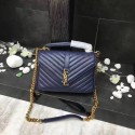 Luxury YSL Classic Monogramme Blue Leather Flap Bag Y392737 Gold Tl15161Px24