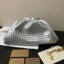 Replica AAA Bottega Veneta Weave Clutch bag 585853 silver Tl17050of41