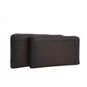 Replica Bottega Veneta Edoardo Ebano Zip Around Wallet 528071 Black Tl17288ui32