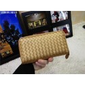 Replica Bottega Veneta Intrecciato Nappa Zip Around Wallet BV5808 Gold Tl17244UD97