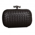 Replica Bottega Veneta Intrecciato Sheepskin Impero Ayers Knot Clutch 11308 Black Tl17203ij65