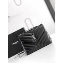 Replica SAINT LAURENT LOULOU SMALL IN MATELASSE Y LEATHER 494699 black&Ancient silver Tl14717AP18