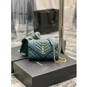 Replica SAINT LAURENT MONOGRAM CHAIN WALLET IN MIX MATELASSE GRAIN DE POUDRE EMBOSSED LEATHER 620280 GREEN Tl14409Ye83