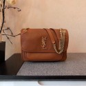 Replica SAINT LAURENT Niki monogram medium leather shoulder bag 504865 Camel Tl15067Xe44