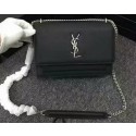 Replica Yves Saint Laurent Monogramme Cross-body Shoulder Bag Y3370 Black Tl15226Kg43