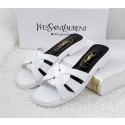 Replica Yves Saint Laurent Patent Leather Slipper YSL287 White Tl15551sA83