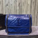 SAINT LAURENT Medium Niki leather shoulder bag 61060 blue Tl14947EC68