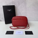 SAINT LAURENT VICTOIRE CAMERA BAG IN QUILTED LAMBSKIN 6489901 red Tl14706De45