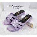 Top Yves Saint Laurent Patent Leather Slipper YSL287 Lavender Tl15552lE56