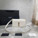 Yves Saint Laurent Calfskin Leather Shoulder Bag Y635627 White Tl14787Ym74