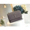 Yves Saint Laurent Leather Cross-body Shoulder Bag Y8005 Grey Tl15172Dq89