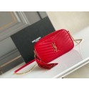 Yves Saint Laurent VINTAGE CAMERA BAG IN Calfskin Leather 6125791 red Tl14734va68