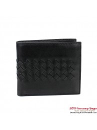 Bottega Veneta Corot Uncinetto Silk Wallet BV5021 Black Tl17465Av26