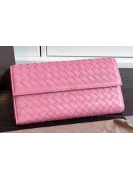 Bottega Veneta Intrecciato Nappa Tri-Flod Wallet BV150507 Pink Tl17238Ty85