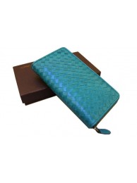 Bottega Veneta Intrecciato Nappa Zip Around Wallet 17004 Light Green Tl17344nQ90