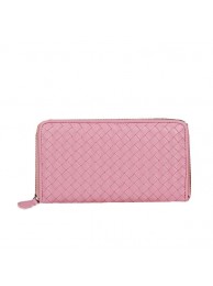 Bottega Veneta Intrecciato Nappa Zip Around Wallet BV20017 Pink Tl17299HB29