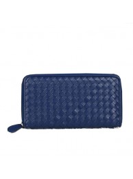 Bottega Veneta Intrecciato Nappa Zip Around Wallet BV20017 RoyalBlue Tl17300Mn81