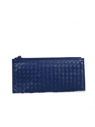 Bottega Veneta Intrecciato Nappa Zippy Wallet BV889 RoyalBlue Tl17310Jz48