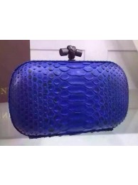 Bottega Veneta Snake Leather Knot Clutch BV8653 Blue Tl17147XW58