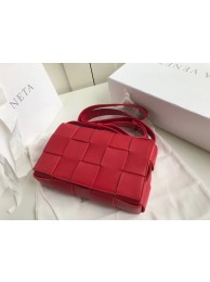 Fake 1:1 Bottega Veneta Sheepskin Weaving Original Leather 578004 red Tl17083YK70