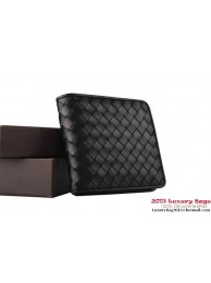 Hot Bottega Veneta Intrecciato Nappa Wallet BV1581 Black Tl17361Nm85