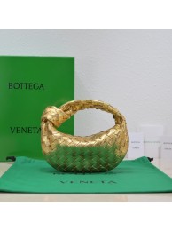 Hot Bottega Veneta Mini intrecciato leather top handle bag 651876 gold Tl16680cT87