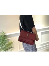 Hot Yves Saint Laurent Leather Cross-body Shoulder Bag Y8005 Wine Tl15171Nm85