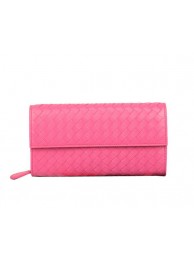 Imitation Bottega Veneta Intrecciato Nappa Continental Wallet 5809 Peach Tl17313Ug88