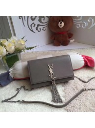 Imitation Cheap Yves Saint Laurent Leather Cross-body Shoulder Bag Y8011 Grey Tl15143fV17