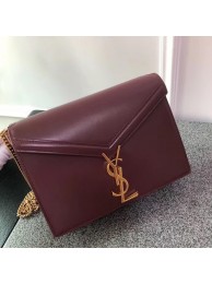 Imitation SAINT LAURENT Cassandra shoulder bag 96156 Burgundy Tl14993Xr29